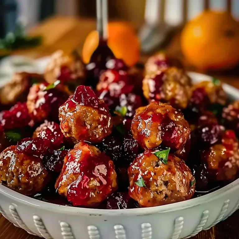 Holiday Meatballs with Cranberry & Orange Sauce Recipe